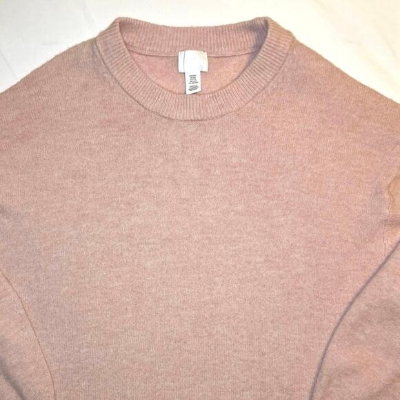 H&M Pink Soft Oversized Sweater Womens Size XXL Work Casual Layer Feminine Cozy - Picture 4 of 13